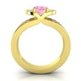 thumbnail image 4 of 2.35 Carat Elegant Oval Cut Pink Sapphire & Red Ruby Gemstone Bridal Ring for Ladies Solid 14K Yellow Gold Size 7.5 by Diamond-Capitals, 4 of 8