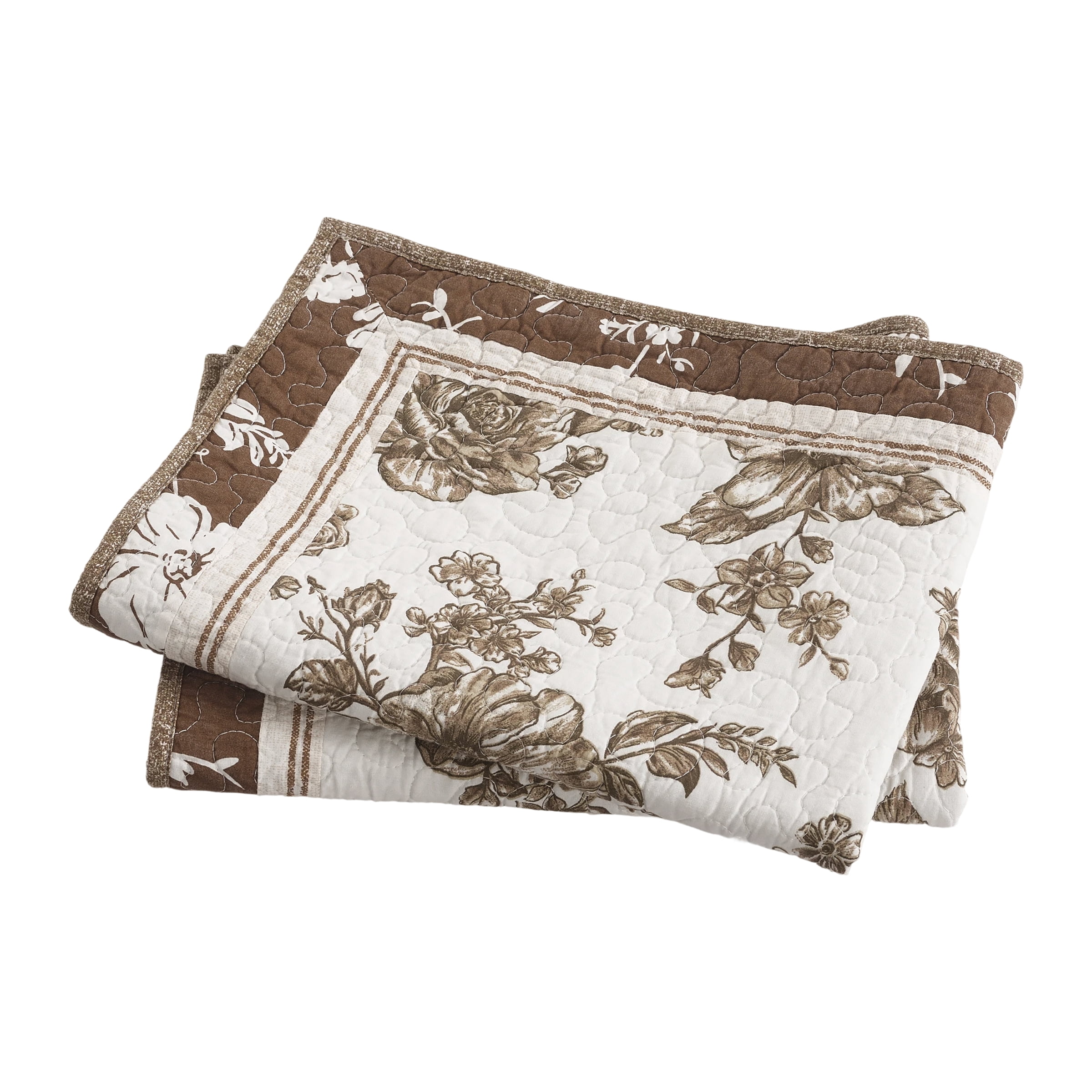 The Pioneer Woman Avery Cotton Patchwork Pillow Shams, Standard, Tibet Brown, 2 Pack