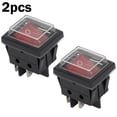 thumbnail image 1 of 2pcs RED 2 Position 4 Pins Switch POWER PUMP on off Illuminated Rocker Switch, 1 of 6