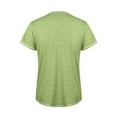 thumbnail image 3 of FASHIONWT Men Melange Jersey Shirts Summer Short Sleeve Button Henley T-Shirts, 3 of 8