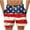 American Flag#2, variant on 4th of July Shorts for Men Big and Tall Swim Trunks Drawstring Surf Board Shorts Hawaii Beach Shorts with Pockets Today's Sales Multicolor M
