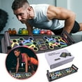 thumbnail image 2 of Hearth & Gear Push Up Board Exercise & Fitness Portable Foldable Strength Training Pushup Stands Home Workout Functional Fitness Floor Chest Muscle Exercise For Man And Women Organic Yoga Mat Spray, 2 of 6
