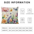 thumbnail image 5 of Fenyluxe Spring Pillow Covers Tulip Lavender Flower Decorative Throw Pillows Farmhouse Outdoor Butterfly Summer Seasonal Floral Cushion Case for Couch Sofa Home Decor 24x24in, 5 of 5
