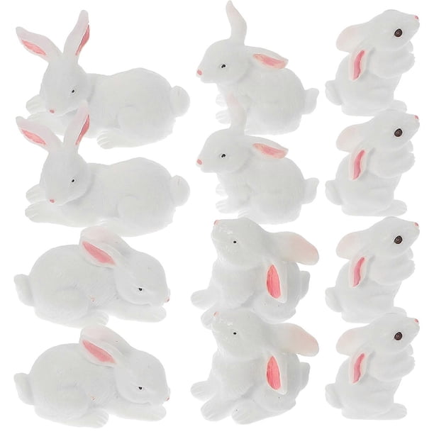 12 Pcs Home Decoration Easter Cupcake Toppers Easter Table Decorations Garden Animal Miniature