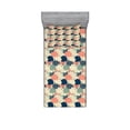 thumbnail image 2 of Ambesonne Cartoon Fitted Sheet & Pillow Sham Set, Rain Colorful Clouds, Full, Multicolor, 2 of 3