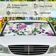 thumbnail image 5 of Car Windshield Sunshade Blocks Sun Visor Protector Watercolor Pink Flowers Purple Berries Foldable Sun Shield For Vehicle Car Truck SUV Van 51x27.5 Inch Keep Vehicle Cool, 5 of 6