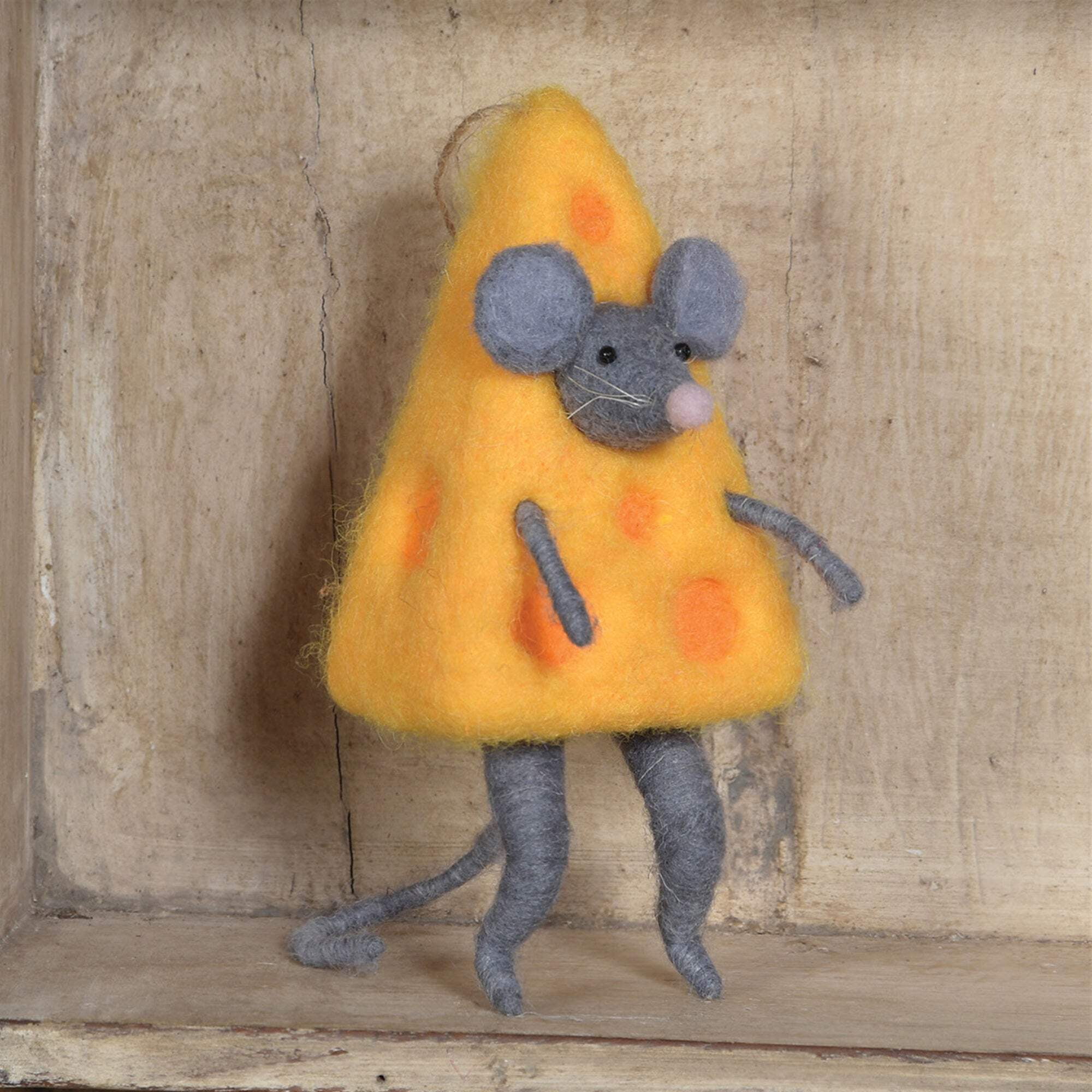 HomArt Felt Cheese Mouse Ornament - Thumbnail 5