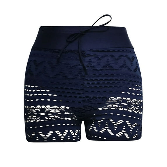 Avamo Women Plus Size Swimsuit Shorts Sexy Bikini Briefs Bottom Solid Boardshort Swimwear Beach Trunks Tankini Swimsuit Hollow Out Swim Bottoms XS-XXL