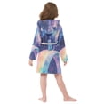 thumbnail image 6 of BZSMCE Bathrobes Belt Hooded Celestial Cat on A Rainbow Creative Pattern, 6 of 8