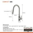 thumbnail image 5 of Kitchen Faucet Sink with Pull Out Sprayer Touch Sensor Brushed Nickel Tap for Bathroom Kitchen Sink, 5 of 11
