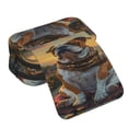 thumbnail image 4 of Kdxio Flower Field Cute Bulldog for Double Compartment Pen Case Oxford Organizer with Zipper Pockets for Students Artists, 4 of 7