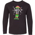 thumbnail image 3 of Inktastic Funny Christmas I'm the Sassy Elf with Shoes and Hat Long Sleeve Youth T-Shirt, 3 of 5