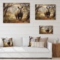 thumbnail image 4 of Designart "Untamed Rhinoceros II" Animals Print on Natural Pine Wood, 4 of 5