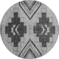 thumbnail image 1 of Ahgly Company Indoor Round Abstract Gray Modern Area Rugs, 7' Round, 1 of 4
