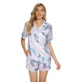thumbnail image 1 of MintLimit Women Stain Pajamas Set Button Down Ladies Pajama Pjs Floral Sleepwear Lady Nightwear Soft Lounge Sets, 1 of 4
