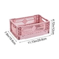 thumbnail image 3 of EGNMCR Storage Containers Desktop Folding Storage Basket Kitchen Household Refrigerator Industrial Style Coffee Corner Sundry Organising Basket Stackable Small Size Plastic Folding Storage Basket, 3 of 6