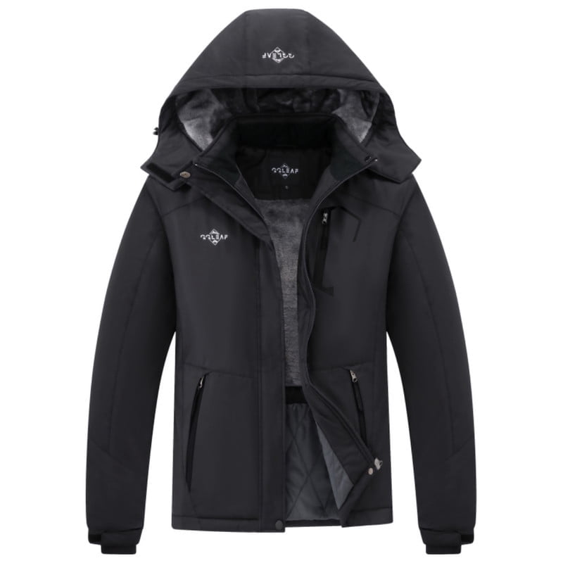 Women's Waterproof Insulated Ski Jacket - Warm Winter Snow Coat with Fleece Lining for Hiking & Outdoor Sports Dark Grey X-Large
