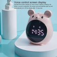 thumbnail image 3 of Digital Alarm Clock, Electronic Clock Cartoon Large Screen Mouse Shape Rechargeable Desk Bedroom Bedside Table Blue No.1, 3 of 3