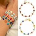 thumbnail image 4 of EOEMY 6mm Evil Eye Lucky Bracelet Chain Adjustable Women Charm Turkish Wholesale Gifts-Blue, 4 of 9
