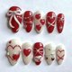 thumbnail image 1 of Uñas postizas Press On GUAACCB de 24 piezas, diseño rojo almendrado para San Valentín, 1 of 7