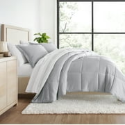 All Season Ultra Soft Comforter Set Lightweight Bedding in Gray/Black Ombre for King/Cal King by Comfort Canopy