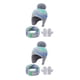 thumbnail image 1 of Sonducket Sombrero Bufanda Mitones Kit Cómodos Gorros para niños Dibujos animados Accesorios de invierno para niñas Niños verde hierba L 4-5 Pasto verde L 4-5 años 2piezas, 1 of 6
