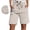 #1Beige, variant on MYAOYI Womens Drawstring Muslin Shorts Loose Fit Gauze Summer Bottoms