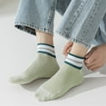 thumbnail image 2 of WoWstyle Men's Ankle Socks Low Cut Stripe Cushioned No Show Athletic Moisture Wicking  Size 5-10 Socks for Men 5 Pairs, 2 of 10