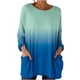 thumbnail image 3 of TaTaai 2026 Fall Womens Gradient Long Sleeve Tee Round Neck Loose Blouse With Pockets Casual Solid Color Fashion Top Soft Stretchy Polyester Daily Gift, 3 of 7