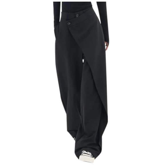 Womens Stretch Pants High Waist Straight Leg Baggy Casual Trousers Y2K Vintage Trendy 2026