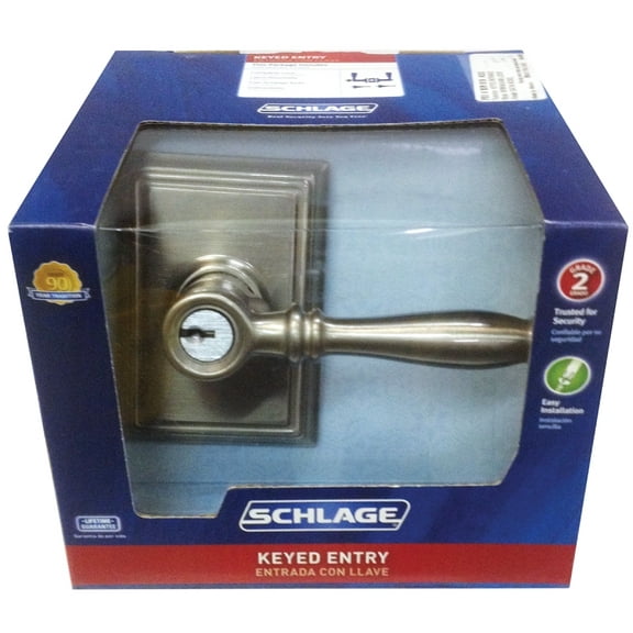 SCHLAGE LOCK F51A VBIR619ADD ENTRY BIRMINGHAM SATIN NIC
