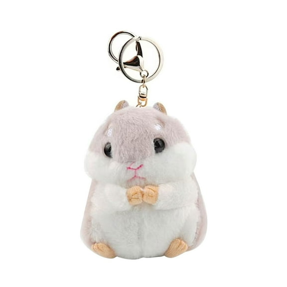 Cute Plush Hamster Pendant Key Chain Clasp Key Ring Keyring Handbag Car Decor