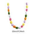 thumbnail image 3 of Easter Egg Garland Decoration with Feathers for Party Wall Hanging Colorful Festive Ornament Spring Home Decor, 3 of 9