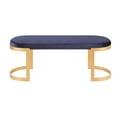 thumbnail image 4 of Lumisource Demi Bench With Gold Metal And Blue Velvet Finish BC-DEMI AU+BU, 4 of 7