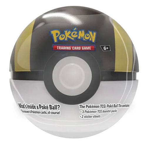 Pokemon Fall 2024 Collectors Poke Ball Tin - ULTRA BALL (3 packs & 2 Sticker Sheets)