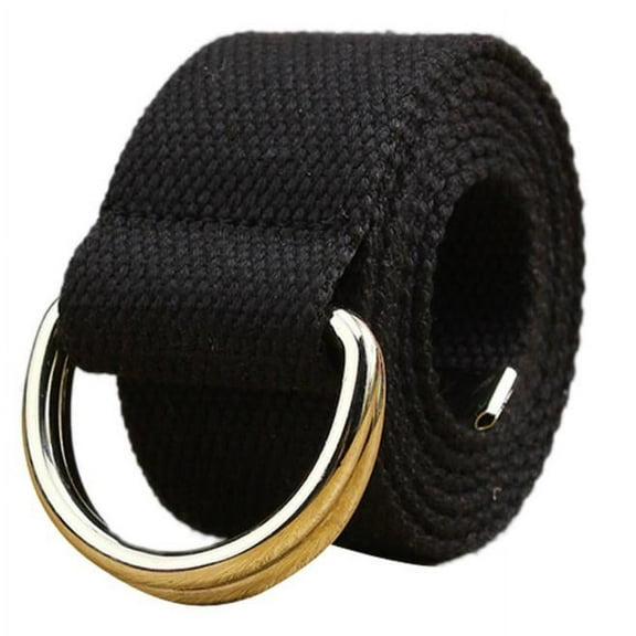 Hontri Belt in Sale, Couple Student Belt Canvas Women's Belt Belt Pant Belt Men's Double Ring Belt Belts Men Women Black
