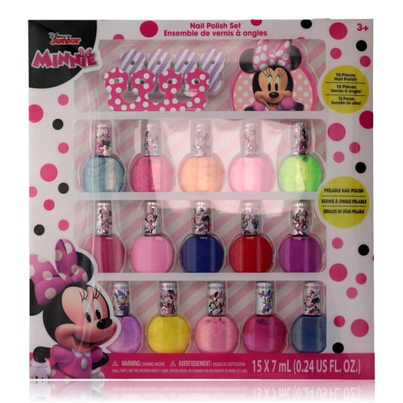 Set de 15 esmaltes de uñas Disney Minnie Mouse para niños