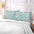 thumbnail image 5 of Coolnut Cute Whales Pillowcases, Soft and Cozy Decor Giftsative Pillow Cases with Hidden Zipper for Bedroom, Sofa, Couch, King Size 20x40 Inches（569）, 5 of 6
