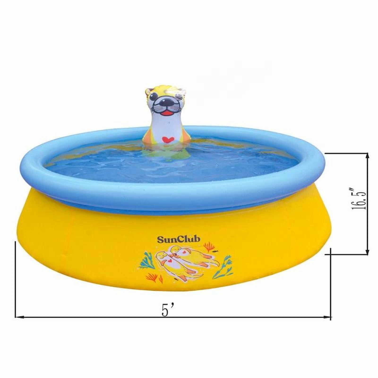 5' x 16.5" Sea Otter Inflatable Outdoor Above Ground Kid Swimming Pool