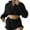 Black, variant on LYXSSBYX 2 Piece Outfit for Women Women's Set 2 Piece Long Sleeve Pullover Blouse Tops and Pants Sets