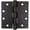 Matte Black, variant on Commercial Grade Ball Bearing Hinge, Non-Removable Pin, 4-1/2 Inches, Square Corner, .134 Gauge, Satin Chrome by Stone Harbor Hardware