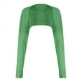 thumbnail image 6 of Lovskoo 2024 Cropped Cardigan Sweaters for Women Open Front Ladies Solid Color Short Long Sleeve Jacket Knit Tops Green, 6 of 6