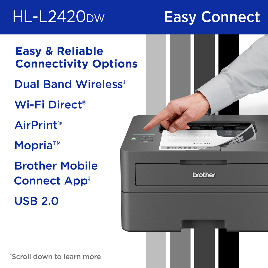 Brother HL-L2420DW Wireless Monochrome Laser Printer photo 7
