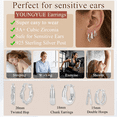 thumbnail image 6 of YEUOYEA 3 Pairs Small Huggie Hoop Earrings Set for Women, Hypoallergenic 14K Gold Plated S925 Sterling Silver Post, Jewelry Gift, 6 of 6