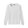 thumbnail image 2 of Daxton Premium Dallas Men Long Sleeves T Shirt Ultra Soft Medium Weight Cotton, White Tee Navy Letters Medium, 2 of 3
