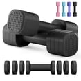 thumbnail image 1 of Zempox Juego de mancuernas ajustables de 2 pesas libres 4 en 1, juego de mancuernas para mujeres, pesas de mano para mujeres en casa, cada una de 2 libras, 3 libras, 4 libras, 5 libras con mango de go, 1 of 7