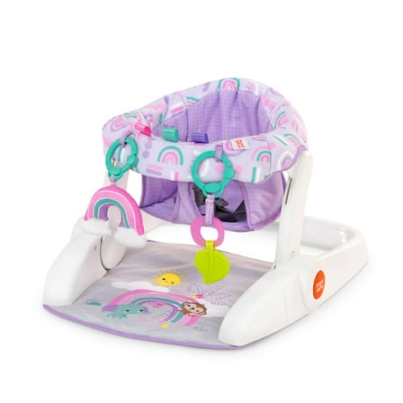 Bright Starts Learn-to-Sit 2-Position Floor Seat - Purple Paradise, Unisex, Infant