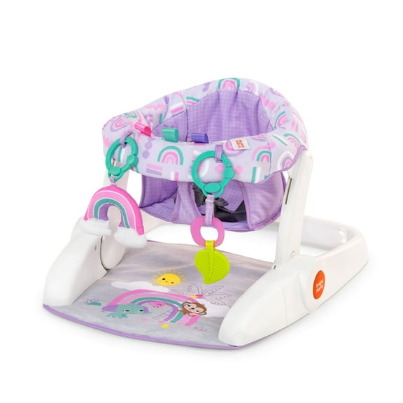 Bright Starts Learn-to-Sit 2-Position Floor Seat - Purple Paradise, Unisex, Infant