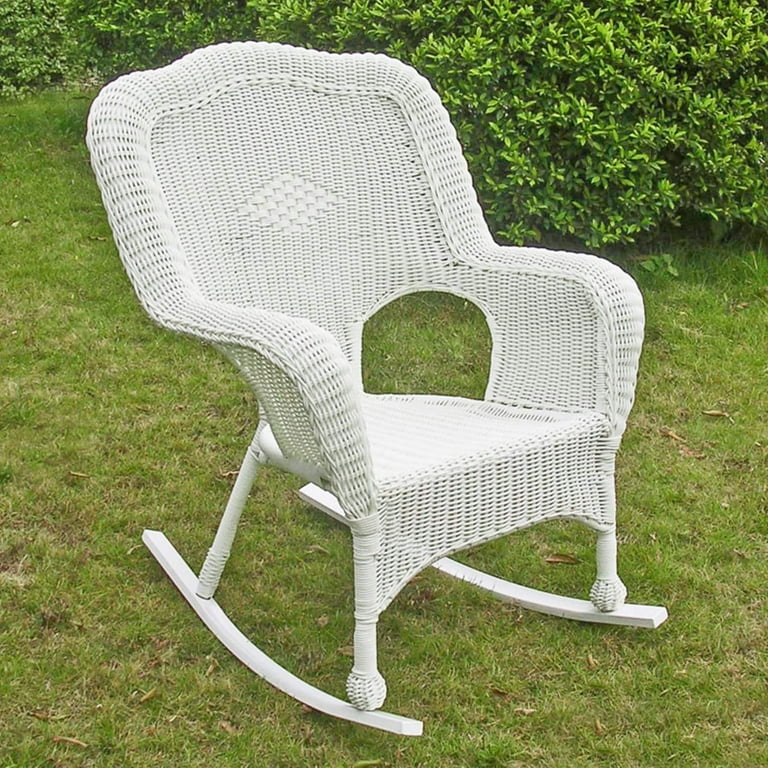 International Caravan Resin Wicker Camel Back Rocking Chairs (Set of Two) International Caravan Resin Wicker Camel Back Rocking Chairs (Set of Two)