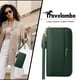thumbnail image 2 of Bolso de mano plegable con borlas Wallet Travelambo para mujer, color verde carbón, 2 of 8